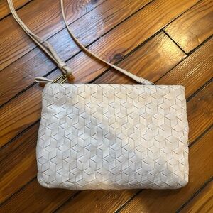 Madewell White Woven Shoulder Bag